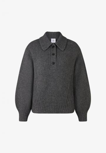 Пуловер с воротником поло