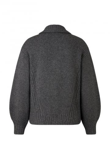 Пуловер с воротником поло