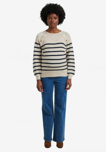Пуловер в полоску