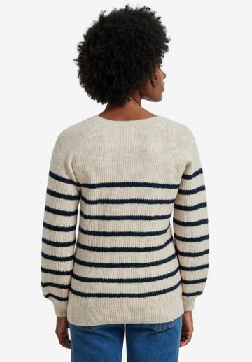 Пуловер в полоску