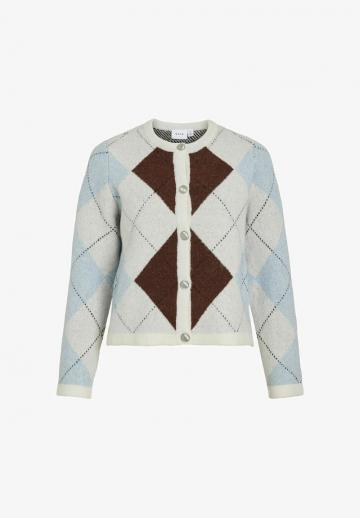 Жаккардовая вязаная кофта