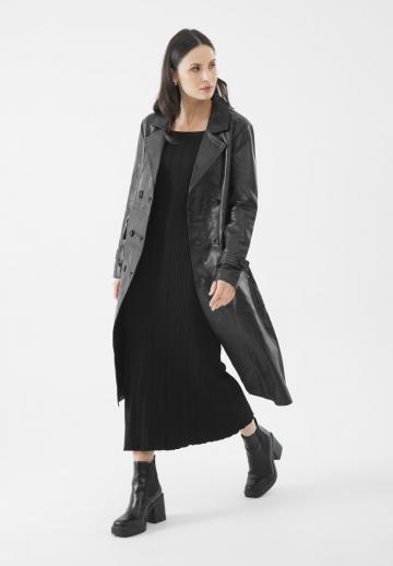 Кожаное пальто