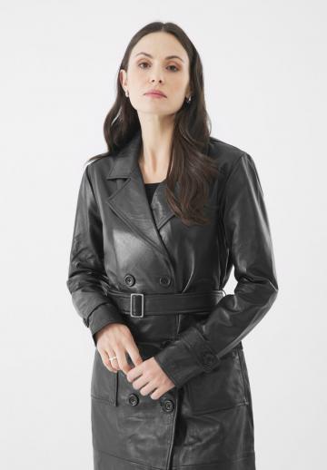 Кожаное пальто