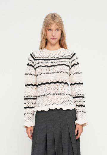 Пуловер в полоску