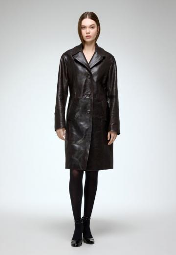Кожаное пальто