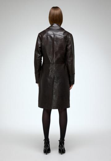 Кожаное пальто