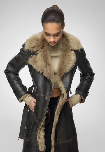 Кожаное пальто