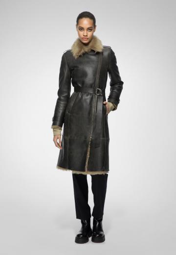 Кожаное пальто