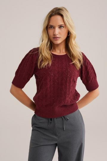 Пуловер с коротким рукавом