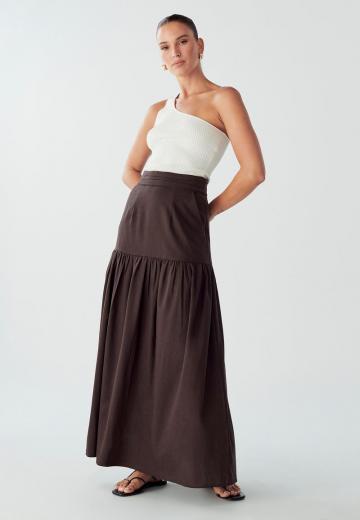 Юбка с накладными карманами