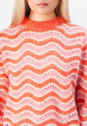 Пуловер в полоску