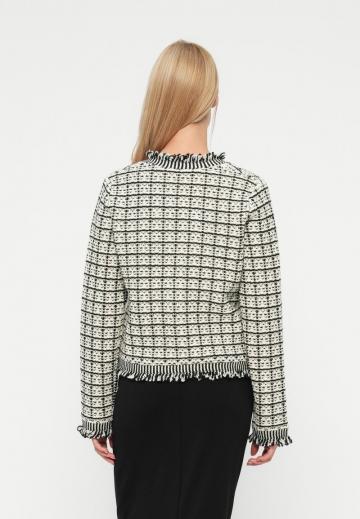 Жаккардовая вязаная кофта