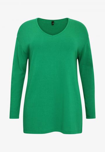 Пуловер с вырезом V