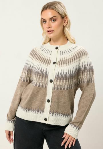 Жаккардовая вязаная кофта