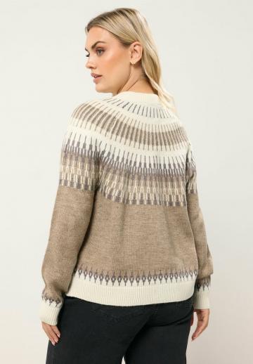 Жаккардовая вязаная кофта