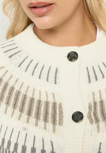 Жаккардовая вязаная кофта