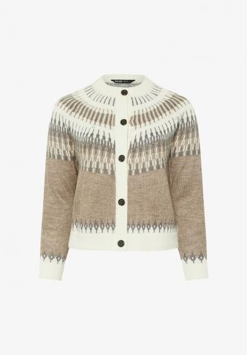 Жаккардовая вязаная кофта