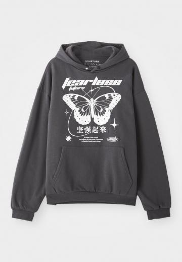 Пуловер с капюшоном