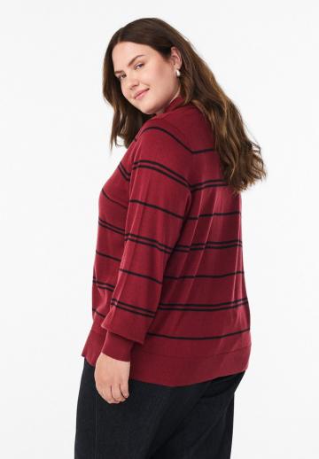 Пуловер с воротником поло