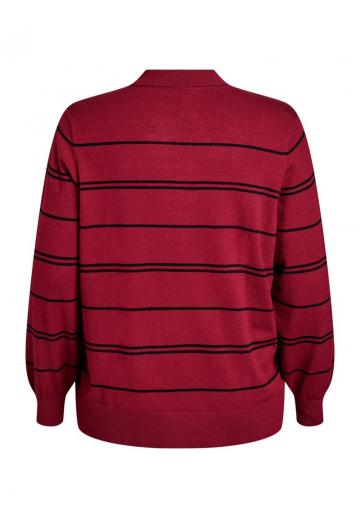 Пуловер с воротником поло