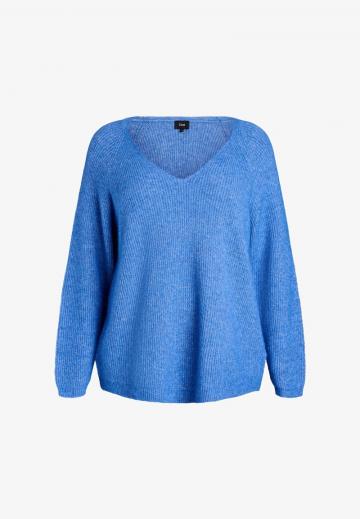 Пуловер с вырезом V