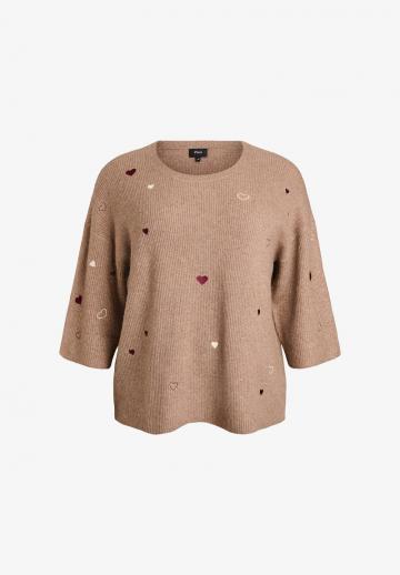 Пуловер с рукавом три четверти