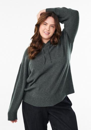 Пуловер с капюшоном