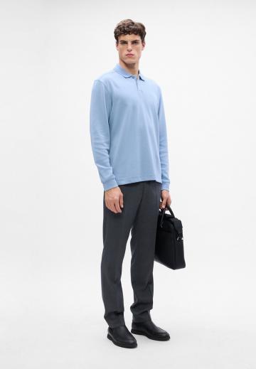 Поло с длинным рукавом