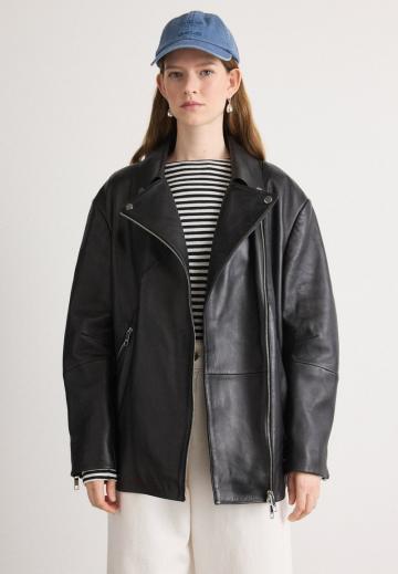 Кожаное пальто