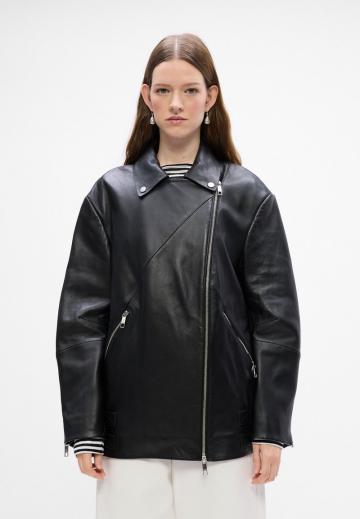 Кожаное пальто