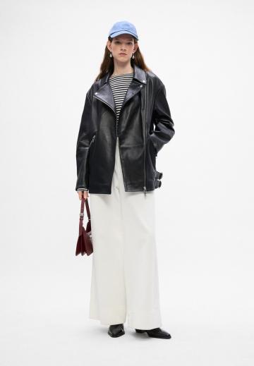 Кожаное пальто