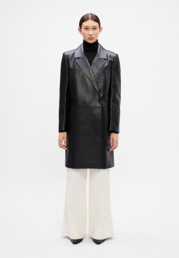 Кожаное пальто