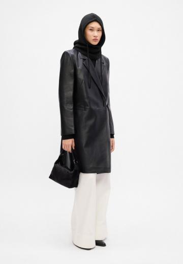 Кожаное пальто