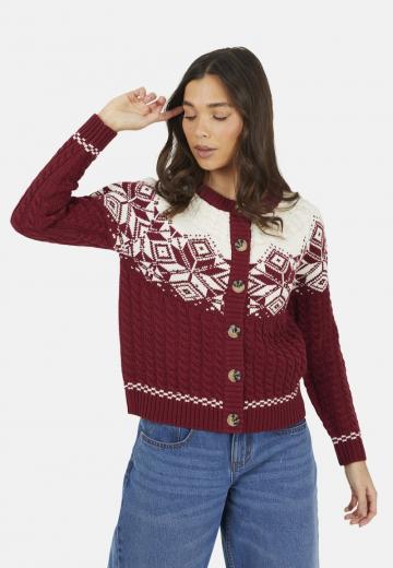 Жаккардовая вязаная кофта