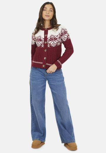 Жаккардовая вязаная кофта
