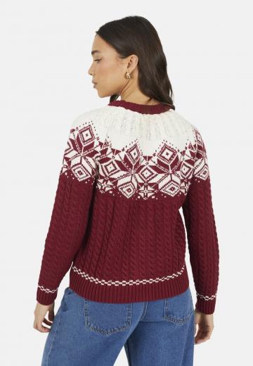 Жаккардовая вязаная кофта