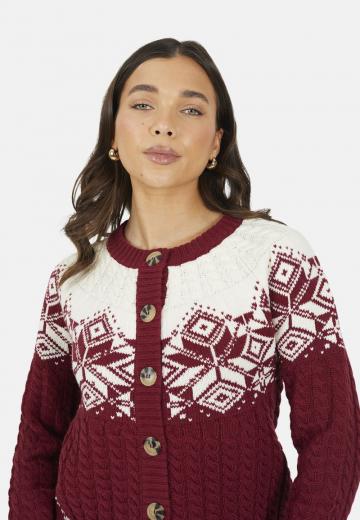 Жаккардовая вязаная кофта