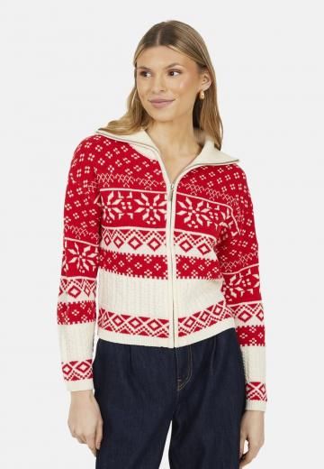 Жаккардовая вязаная кофта