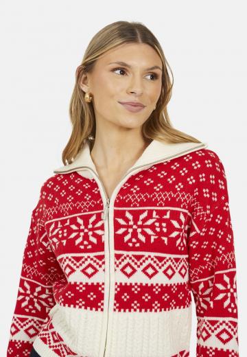 Жаккардовая вязаная кофта