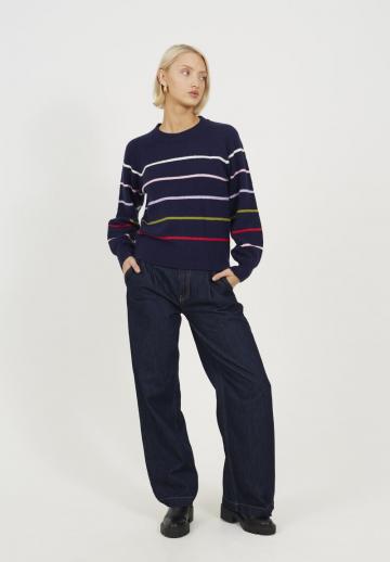 Пуловер в полоску