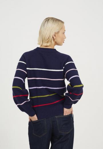 Пуловер в полоску