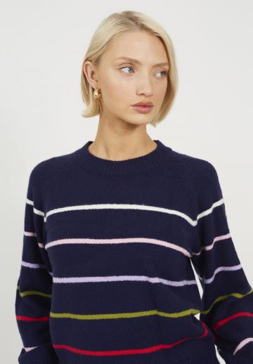 Пуловер в полоску