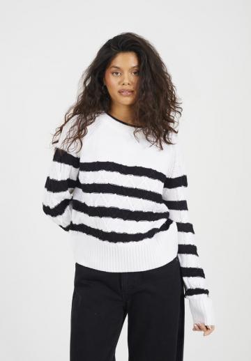 Пуловер в полоску