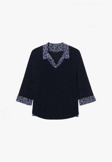 Пуловер с рукавом три четверти