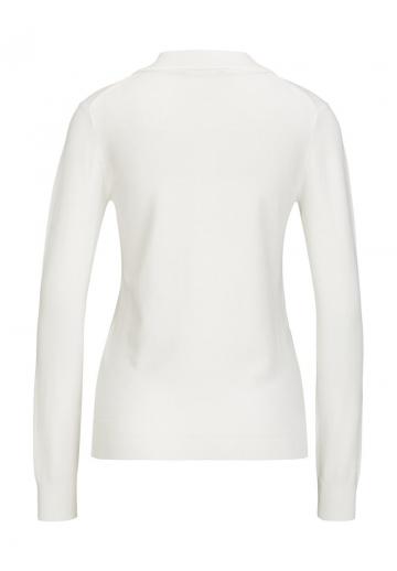 Пуловер с воротником поло