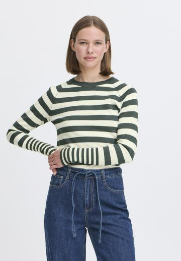 Пуловер в полоску