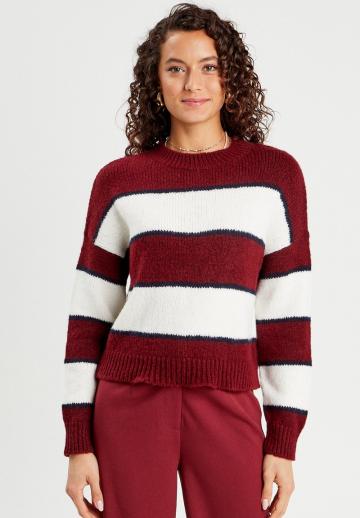 Пуловер в полоску
