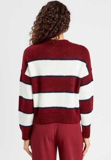 Пуловер в полоску
