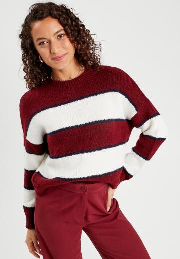 Пуловер в полоску