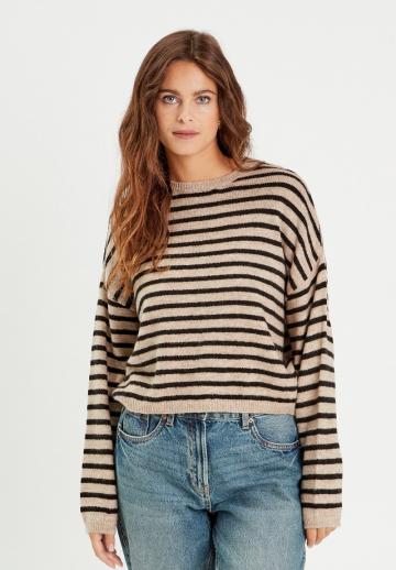 Пуловер в полоску